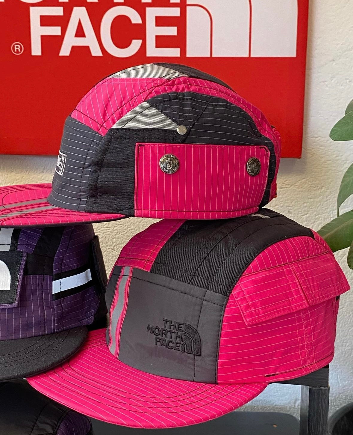 Upcycled TNF Utility Hats (Purple/Pink)