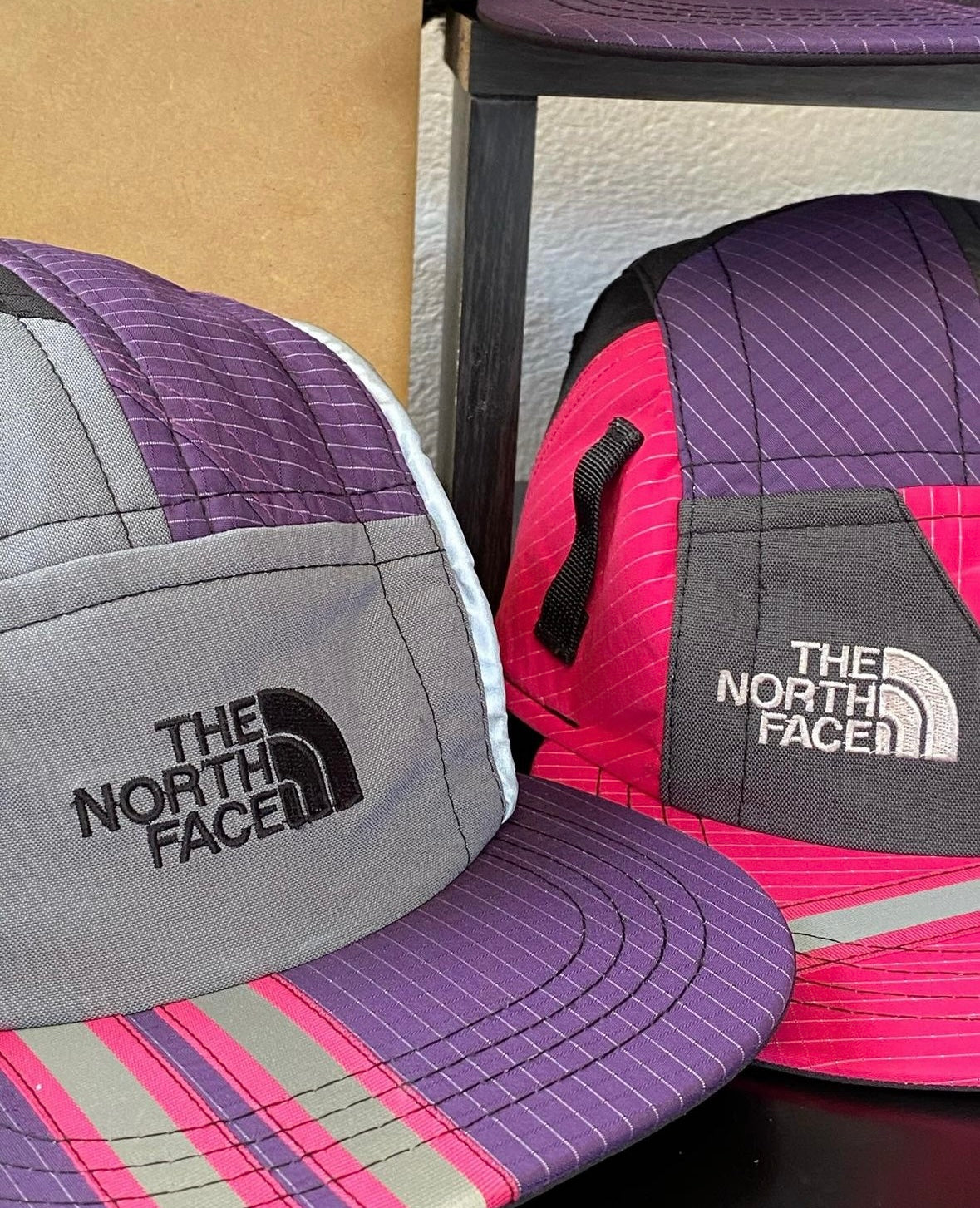 Upcycled TNF Utility Hats (Purple/Pink)