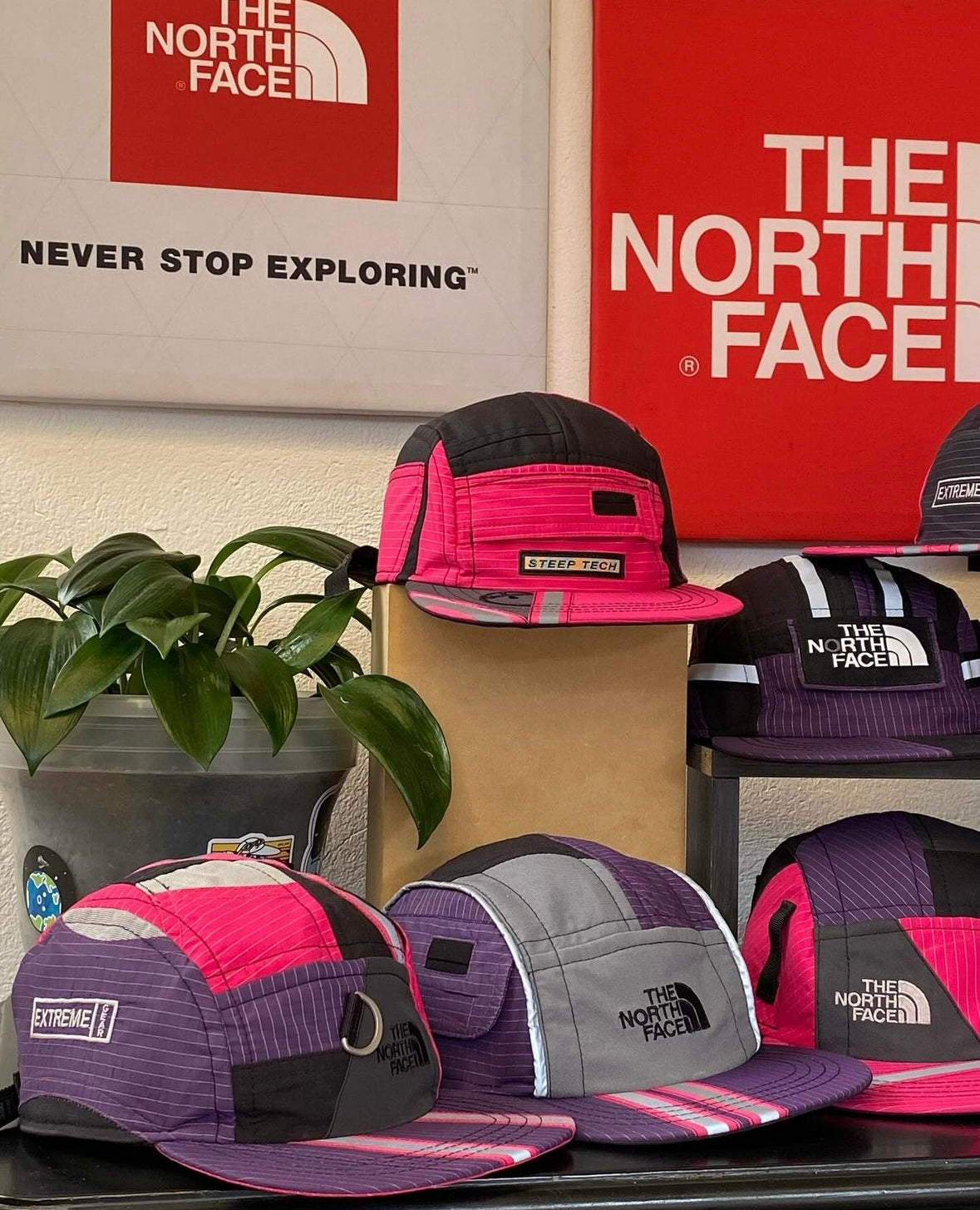 Upcycled TNF Utility Hats (Purple/Pink)