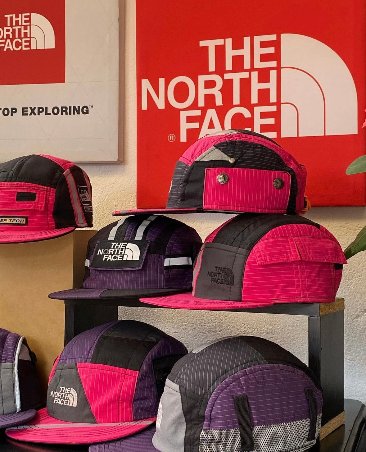 Upcycled TNF Utility Hats (Purple/Pink)