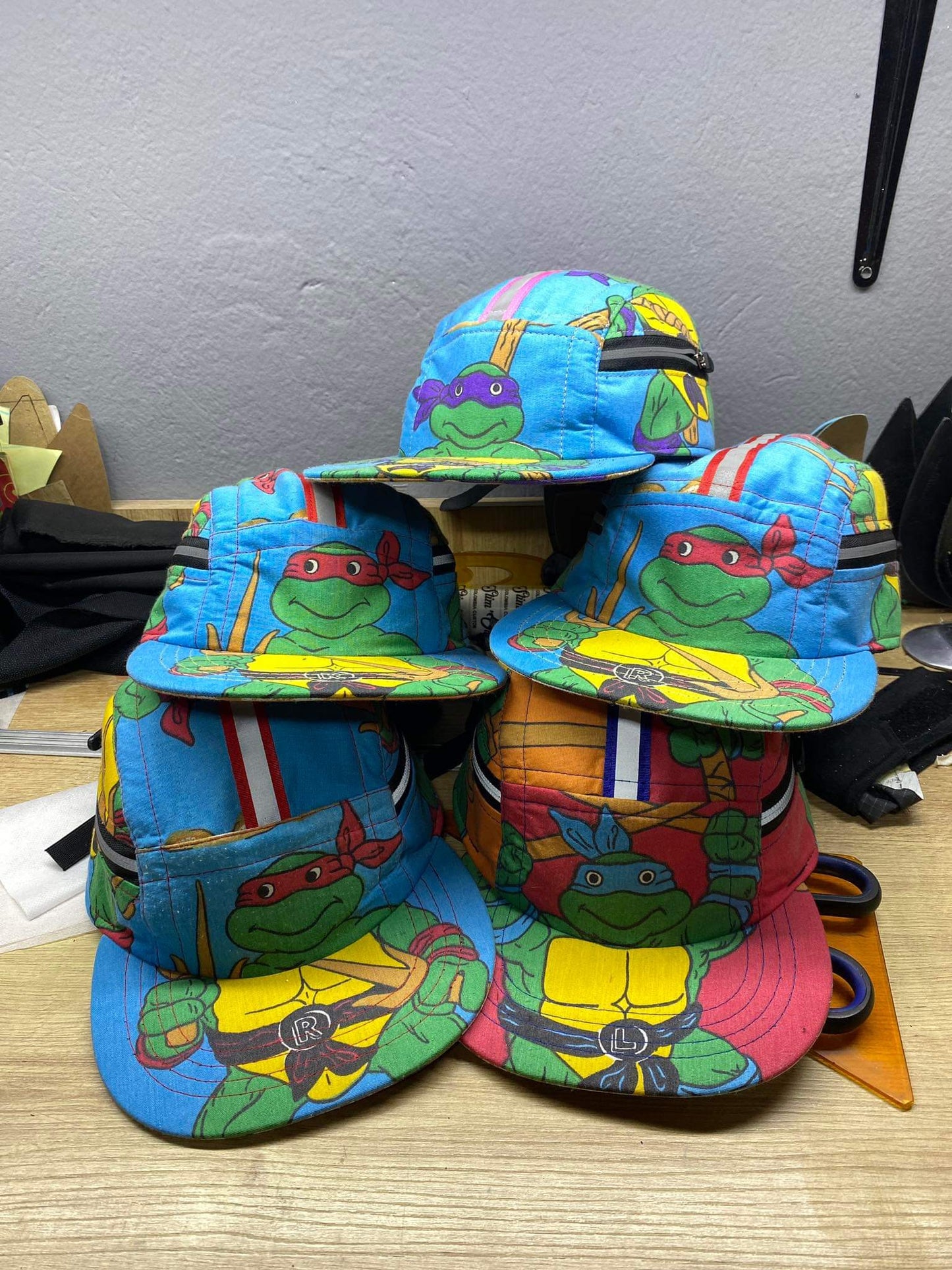 Upcycled TMNT Utility Hats