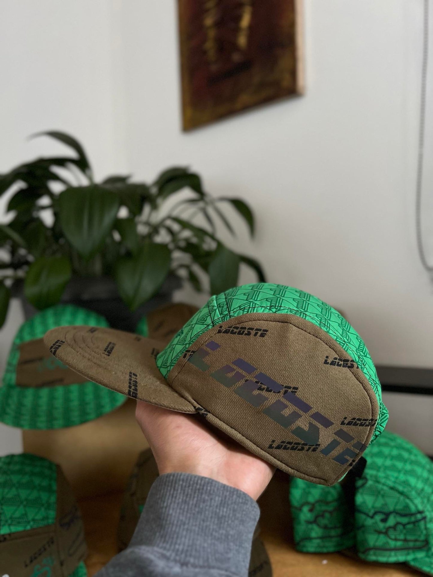 Upcycled Lacoste Utility Hats (Green)