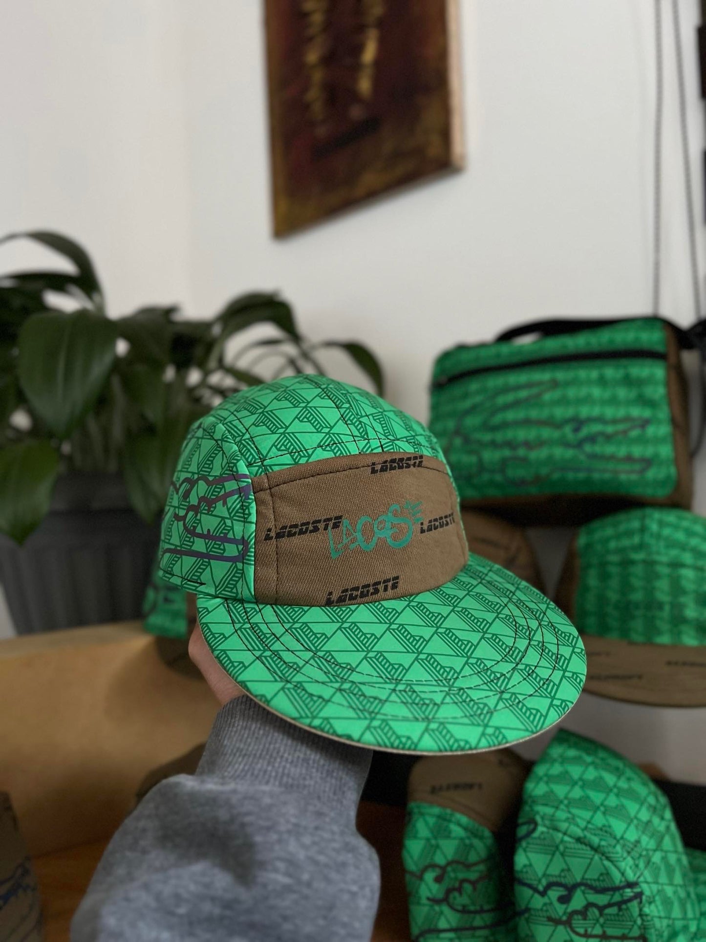 Upcycled Lacoste Utility Hats (Green)